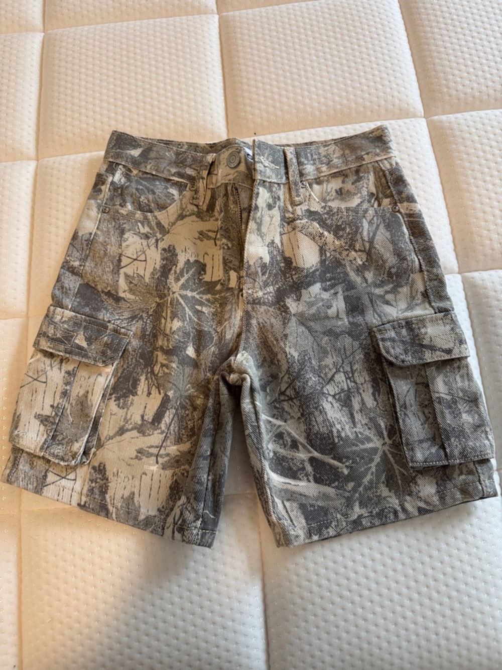 RSQ Boy's Gray Camo Cargo Shorts